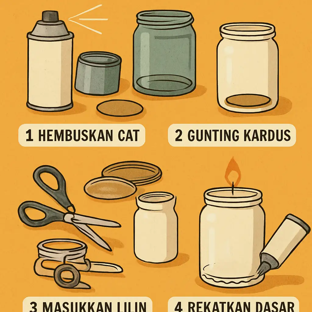 Cara Membuat Tempat Lilin dari Barang Bekas